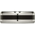 thumbnail image 3 of Titanium Polished Black Enamel 8mm Beveled Edge Band (Size 13.5) Made In China tb233-13.5, 3 of 5