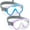 03-Pink Blue & Purple White, variant on Vvinca Kids-Goggles with Nose Cover, Diving Mask Elastic Fabric Strap Anti Fog Anti Shattered Lens for Kids Swim Goggles 3-14
