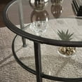 thumbnail image 3 of Jumpluff Metal/Glass Round Coffee Table, Black, 3 of 17