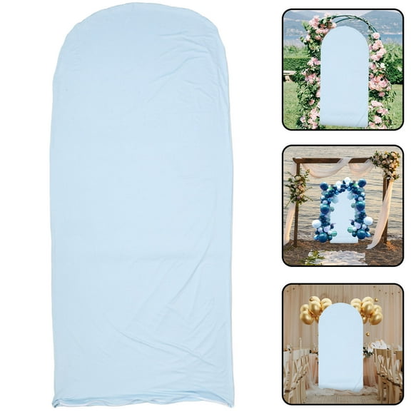 OUNONA Denim Photo Backdrop Arch Shape Party Decoration 10ft Spandex Fabric 1 Piece