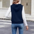 thumbnail image 4 of Women's Zipper Hoodie Sleeveless Slim Fit Hoodie Casual Lightweight Jacket, 4 of 9