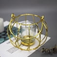 thumbnail image 4 of Candelero de decorativo Portave taza de C_Golden Gloria Candelabro de jaula de pájaros de hierro, 4 of 9
