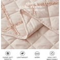 thumbnail image 4 of Chezmoi Collection Annabelle 2-Piece Blush Twin Size Quilt Set - Diamond Ruffle Stone-Washed Super Soft Lightweight Microfiber Quilted Bedspread Set for All Seasons, 4 of 9