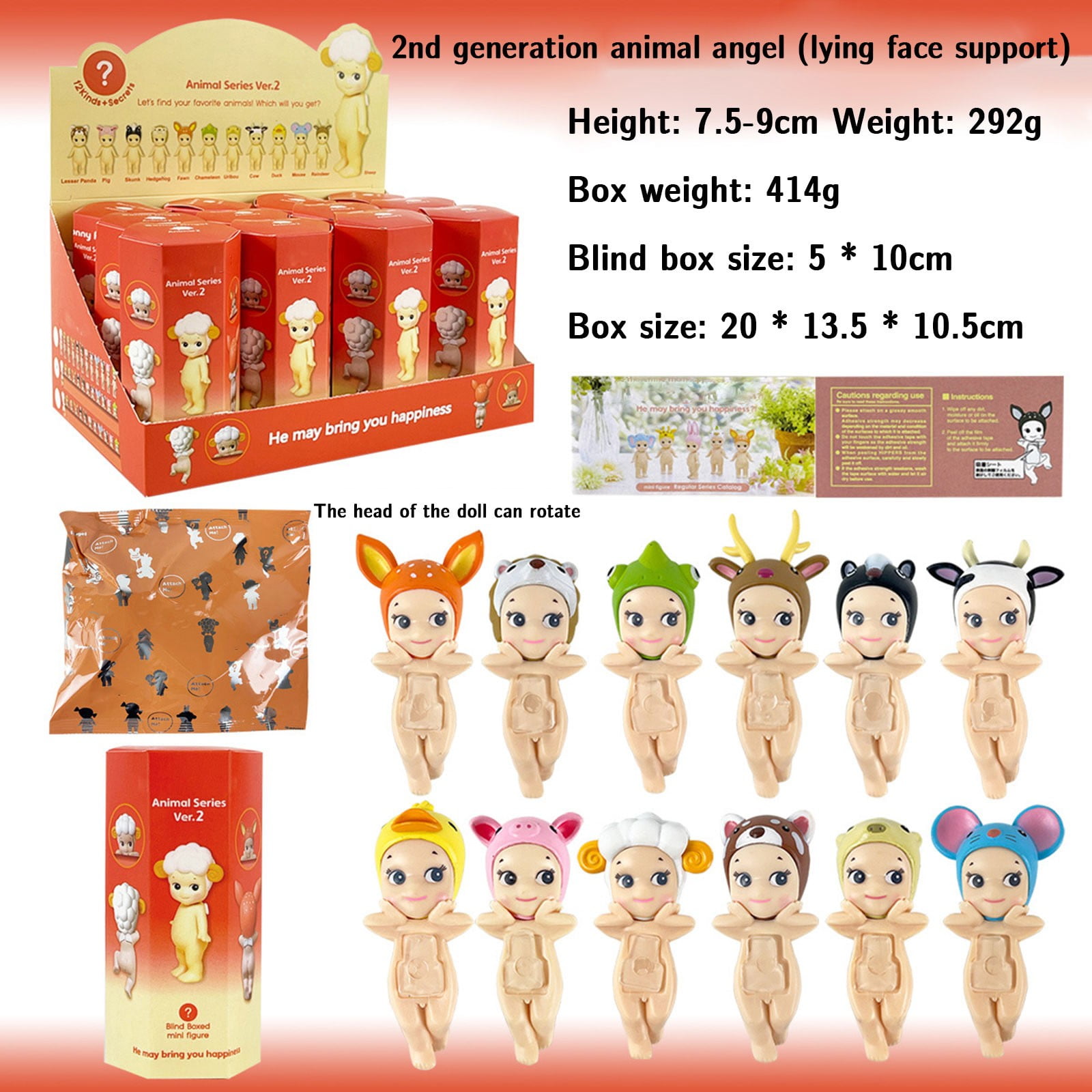 Sonny Angel Hippers Animals Series Ver.2, Angel Figures Doll