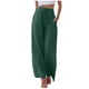 thumbnail image 1 of Pantalones de cintura alta y pierna ancha para mujer - Elástico con cordón, pierna recta cómoda, con bolsillos, 1 of 5