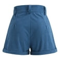 thumbnail image 5 of Aayomet Shorts de Mode pour Femmes Shorts de Plage Décontractés (Bleu, L), 5 of 5