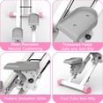 thumbnail image 3 of Stair Stepper for Home, Upgrade Vertical Climber Workout Machine, Full-Body Exercise Fitness Equipment with Stable Frame & Adjustable Handlebar,Pink, 3 of 12
