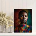 thumbnail image 2 of Vibrant Tribal Face African Woman Portrait Canvas Print, Decor for Living Room, Office, Cafe, Hallway, 2 of 8