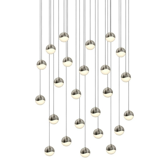 Sonneman 2918-Sml Grapes 24 Light 26" Wide Led Suspension Multi Light Pendant - Nickel
