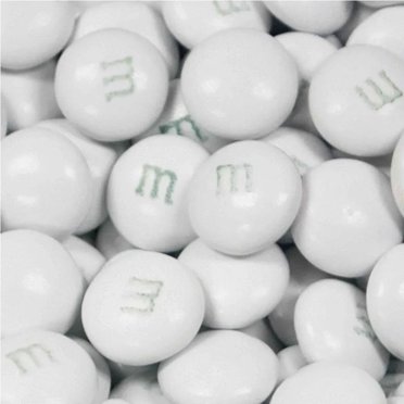 375Pcs White Coated M&M's Milk Chocolate Candies (12oz Bag)