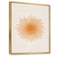 thumbnail image 3 of Designart 'Orange Sun Print On Beige II' Modern Framed Canvas Wall Art Print, 3 of 5