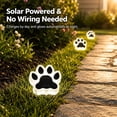 thumbnail image 6 of Solar Paw Print Pathwayway Lights - Multicolor Warm & White - Waterproof Outdoor Decorative Lawn Garden Lights, 6 of 6