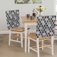 thumbnail image 5 of Vintage Texture Chair Back Covers Set of 1, Classic Black Stripe Decorative Stretch Dining Chair Back Slipcovers Removable Seat Cover for Kitchen Restaurant Hotel Cafe, 5 of 9