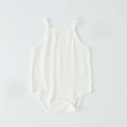 thumbnail image 2 of Baby Outfits Girl Solid Color Sleeveless Body Suit Baby Girl Sleepers for 0-3 Months, 2 of 4
