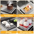 thumbnail image 4 of Over Sink Dish Drying Rack, Stainless Steel Foldable Drain Rack for Kitchen Countertop & RV Sink (17.7" x 12.8"), 4 of 6
