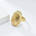 thumbnail image 3 of PAMTIER Women's Stainless Steel Gold Plated Chunky Vintage Elegant Index Finger Ring Statement Wedding Band Gold Size 9, 3 of 4