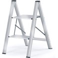 thumbnail image 1 of Step Ladder Aluminium Folding Ladder with Wide Steps Portable Slim Step Stool Household Ladder Stepladder with Multi-Function Silver, 1 of 7