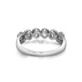thumbnail image 6 of 0.85Cttw Bezel Set Oval Cut Diamond Eternity Band Ring 18K White Gold Size 6.5, 6 of 7