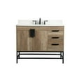 thumbnail image 3 of Elegant Decor Eugene 42" Single Bathroom Vanity with Backsplash in Natural Oak, 3 of 8