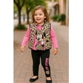thumbnail image 2 of Disney Minnie Mouse Girls 3-Piece Outfit Set  Leopard Print Vest, Long Sleeve Top & Leggings  Toddler & Kids Clothing, 2 of 4