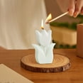 thumbnail image 6 of Opehuo Flower Shaped Candles,Tulip Shaped Scented Candles Decorations,Flower Aesthetic Paraffin Soy Wax Aromatherapy Candle,Gift for Valentine's Day Birthday Wedding Spring Easter Party(White), 6 of 9