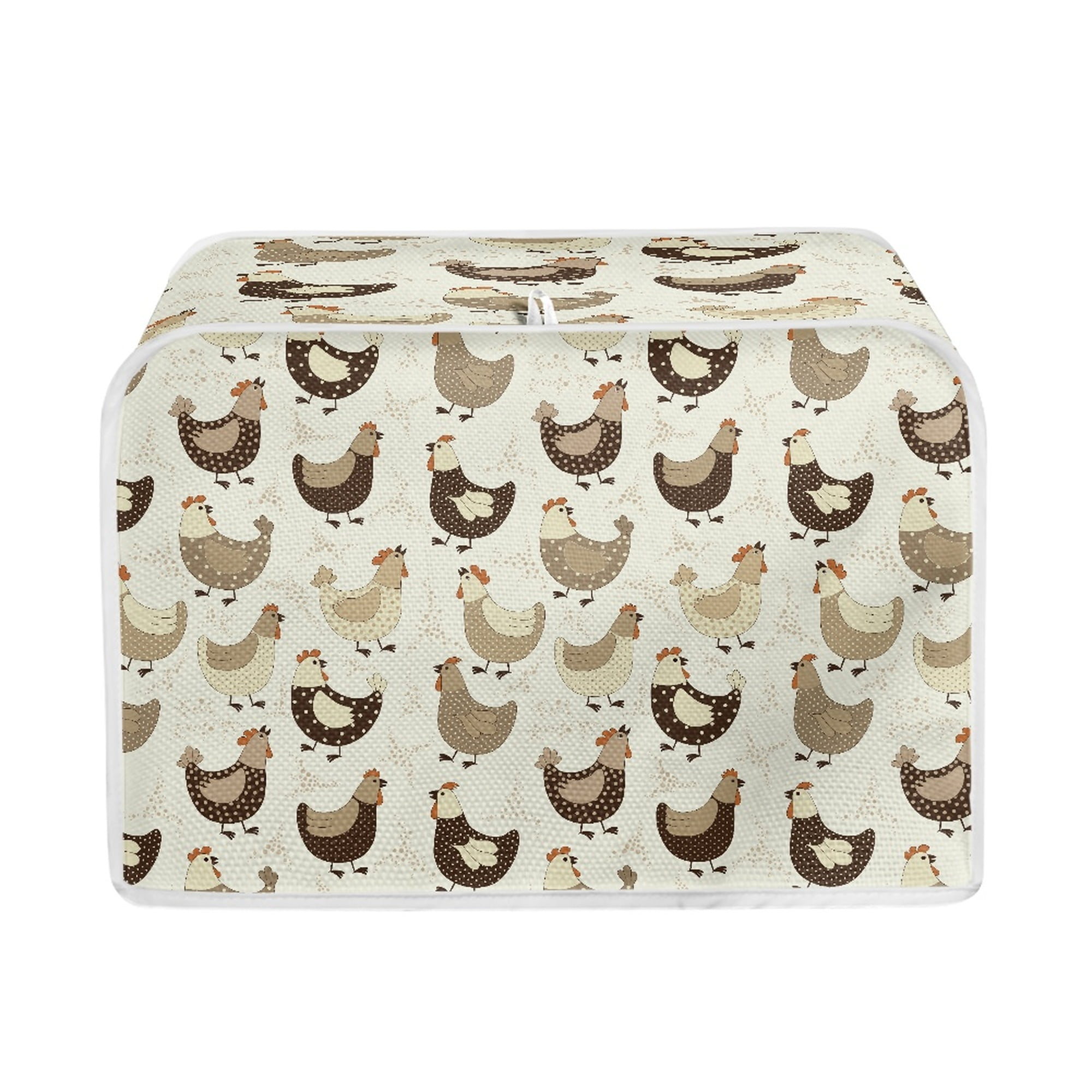 NETILGEN 2 Slice Chicken Print Toasters Cover for Small Kitchen Appliance Dust and Fingerprint