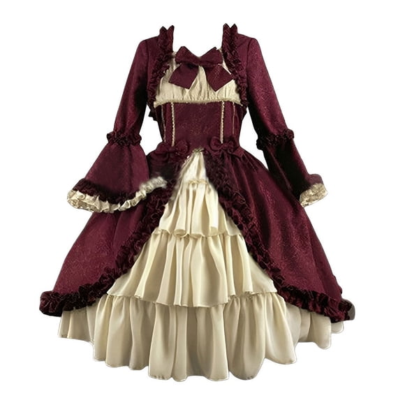 Sonducket Disfraz de Lolita gótica: vestido de cosplay detallado y auténtico Tabla de tallas detallada Disfraz de cosplay Vino de Halloween de Type2 NO2