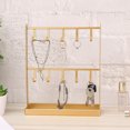 thumbnail image 3 of Tabletop Jewelry Stand Holder Display Holder Stand With Hooks Jewelry Display Rack Iron Jewelry Earrings Rack Accessories Display Rack Jewelry Display Organizer Stand Hooks Golden, 3 of 5