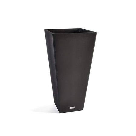 Veradek V-Resin Taper Tall Planter - Black - 30 in.