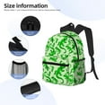 thumbnail image 5 of Ratiio Green Lizard Print Casual Backpack for Men and Women, Water Resistant Oxford Fabric School Bag Lightweight Travel Daypack, 5 of 6