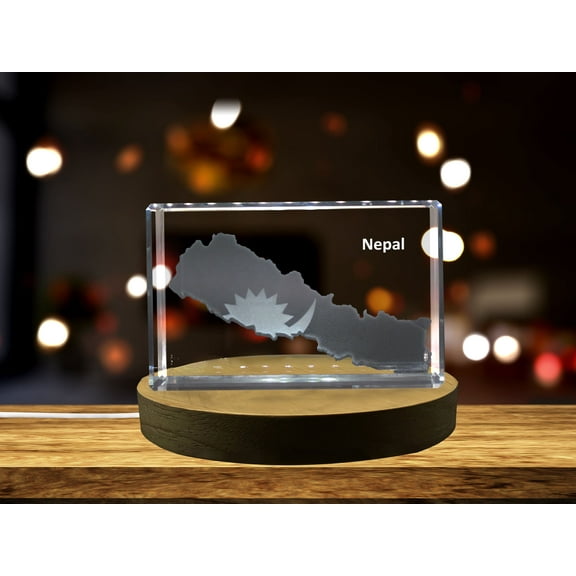 Nepal 3D Engraved Crystal 3D Engraved Crystal Keepsake/Gift/Decor/Collectible/Souvenir