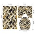 thumbnail image 3 of Black Gold White Marble Pattern Bathroom Rugs Sets 3 Piece,Toilet Cover Set,Absorbent Non Slip Bathroom Mats Sets with U-Shaped Contour Rug Toilet Rug Set, 3 of 5