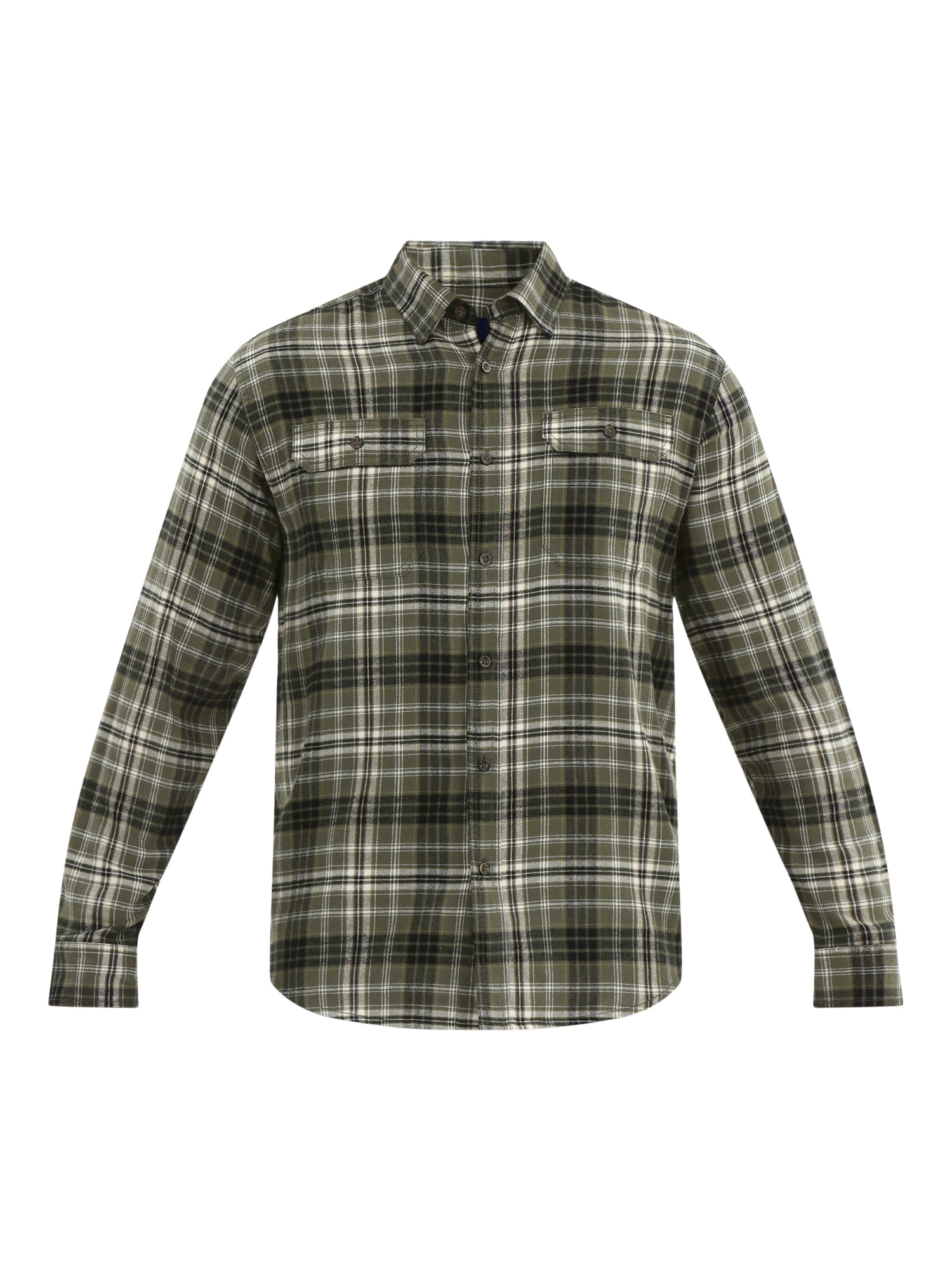 George Men's & Big Men's Relaxed Fit Double Pocket Flannel Shirt, Sizes XS-3XLT