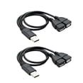 thumbnail image 1 of USB Splitter Y Cable 1.15ft (2-Pack) USB 2.0  1 Male to 2 Female Extension Cord Converter, 1 of 3