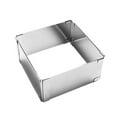 thumbnail image 5 of Egg Tools Aqestyerly Large Cake Ring Stainless Steel Telescopic Adjustable Long Square Ring Baking, 5 of 5