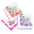 thumbnail image 2 of 20 Pcs Women Classic Style Flower and Bird Handkerchief Cotton Square Handkerchief Different Style, 2 of 7
