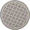 thumbnail image 1 of Safavieh Courtyard Indoor Outdoor Round Rug, Anthracite, 4', 1 of 3