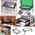 thumbnail image 3 of Reading Magnifier, Magnifying Glass With Light 3x Magnification Reading Aid With 4 Led Light For Elderly - A4 Rectangle With Folding Stand Hands Free, 3 of 3