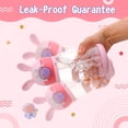 thumbnail image 5 of Topekada 2 Pack 16oz Leakproof Kids Water Bottle - BPA Free Spill Proof Bottles with Auto Push Button & Carry Loop, Clear Reusable Drinking Bottles for School, Girls, Boys, 5 of 8