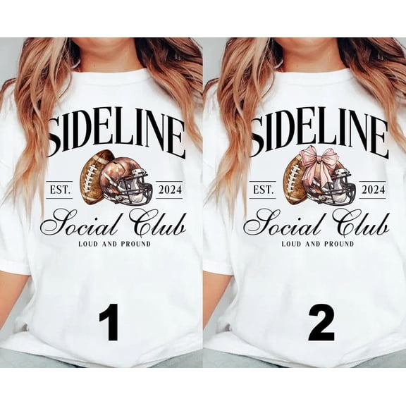 Sideline Social Club Shirt, Football Mom Shirt, Football Mom T-Shirt, Football Season Sports Shirt, Game Day Tee, Game Day