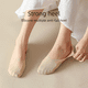 thumbnail image 3 of Calcetines náuticos de seda de hielo invisibles de boca poco profunda para mujer, de verano, finos, transpirables, de silicona, antideslizantes, desodorante, parte inferior de algodón,, 3 of 5