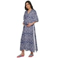 thumbnail image 2 of Moomaya Women Button Down Cotton Summer Maternity Kimono Sleeve Kaftan Dress, 2 of 5