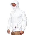 thumbnail image 3 of Sudadera con capucha para hombre, de manga larga, con cordón, para hombre, ajuste regular, con capucha, para cubrir la cara, 3 of 5