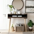 thumbnail image 2 of Furniture of America Keller 2-Shelf Console Table, Walnut, 2 of 7