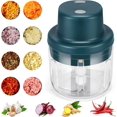 thumbnail image 1 of Picadora de ajo eléctrica Mini cortadora de alimentos Prensa de picadora trituradora de ajo portátil, Procesador de alimentos inalámbrico para ajo Pimienta Chile Cebolla Apio Jengibre Carne. Afortunado Sencillez, 1 of 5