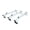 White, variant on AA-Racks Model ADX32-C Aluminum 2 Bar (60") Universal Drilling Truck Camper Roof Rack with Ladder Stopper Sandy Black