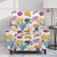 thumbnail image 2 of HELLHERO 4 Pieces Watercolor Floral Pattern Recliner Cover, Durable Recliner Furniture Slipcover Soft Washable Sofa Cover for Living Room Home, 2 of 6