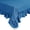 Blue, variant on 70" Round Rustic Linen Tablecloth with Ruffled Edge, Decorator Dining and Banquet Cloth, Natural Color