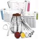 thumbnail image 1 of Juego De Tazas Y Cucharas Medidoras AIKEXIN de-wGarlic-24h-2475 Acero Inoxidable Y Plastico 20 Piezas, 1 of 5
