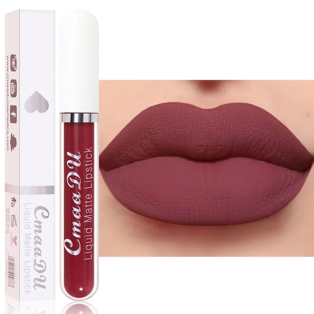CAIROYAR Lápiz labial líquido C&M Matte Lip Claze de larga duración y resistente al agua